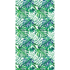 Foliage, rideau imprimé gros feuillage vert 140x245 cm, 1 part