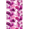 Flowers, rideau imprimé fleurs fushia sur fond blanc 140x245 cm, 1 part