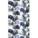 Rideau imprimé fleurs bleues sur fond clair140x245 cm, 1 part