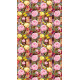 Flowers, rideau imprimé fleurs roses et jaunes et papillons 140x245 cm, 1 part