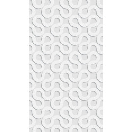 Creative, rideau imprimé motifs serpents blanc 140x245 cm, 1 part