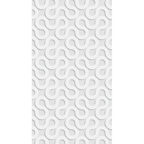 Creative, rideau imprimé motifs serpents blanc 140x245 cm, 1 part