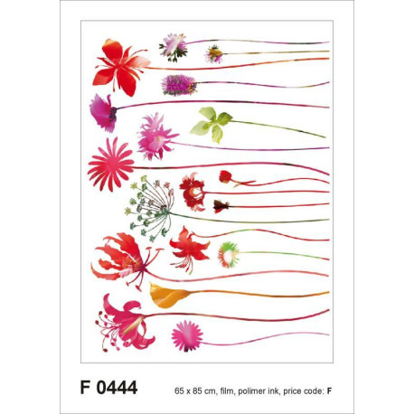 Sticker mural - Fleurs Colorées - 65 x 85 cm