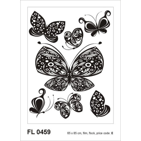 Sticker mural - Papillons Noirs - 65 x 85 cm