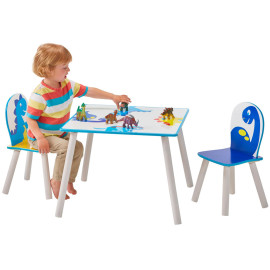 Ensemble table et 2 chaises Garçon Dinosaure