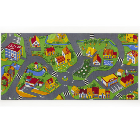 Tapis circuit Little Village -Tapis : 95 x 200 cm  Tapis circuit de  voiture sur Découvrez les tapis pour enfant sur Déco de Héros