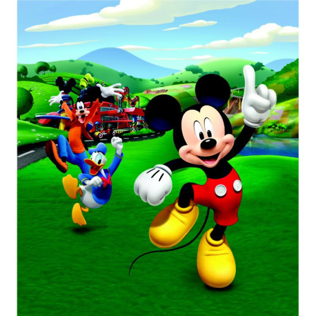 Papier peint XL Mickey Mouse Donald et Pluto