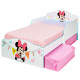 Lit Minnie Mouse Disney avec tiroirs de rangement + Matelas