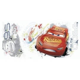 Sticker géant repositionnable Cars avec Flash McQueen de Disney 92,7CM X 43,8CM