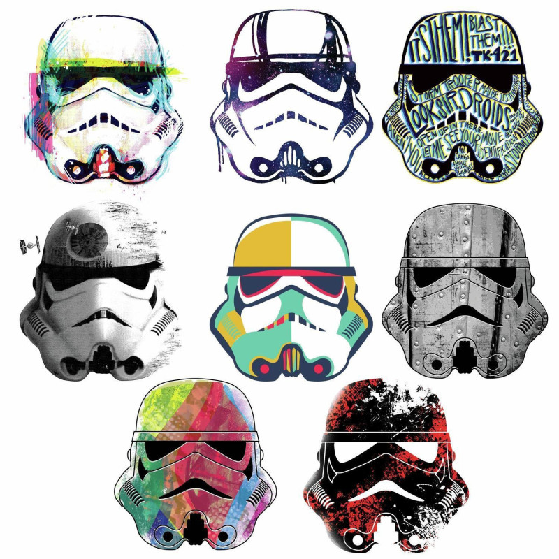 Stickers et autocollant Tête Stormtrooper Star Wars