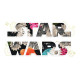 Sticker Repositionnable Star Wars Logo Star Wars avec fond fleurs 21,9CM X 92,7CM