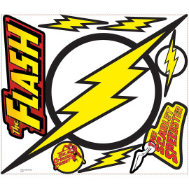 Sticker géant repositionnable logo Flash DC Comics 45,7CM x 49,8CM