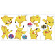 Stickers repositionnables Pikachu Pokemon Nintendo 22,9CM X 92,7CM