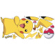 Sticker géant repositionnable Pikachu Pokemon Nintendo 45,7CM X 101,6CM