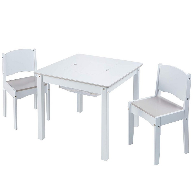 Jeu de table et chaises blanches enfant - Livraison gratuite