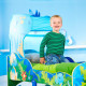 Lit Enfant Dinosaure avec Ciel de lit et tiroir de Rangement + Matelas