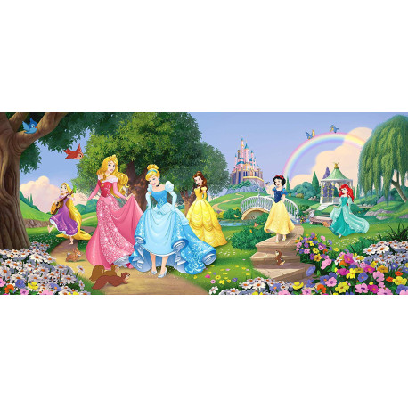 Poster Château et Princesses Disney intisse 202X90 CM