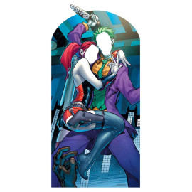 Figurine en carton passe-tete Harley Quinn et le Joker Classic DC Comics H 167 CM