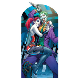 Figurine en carton passe-tete Harley Quinn et le Joker Classic DC Comics Hauteur 167 CM
