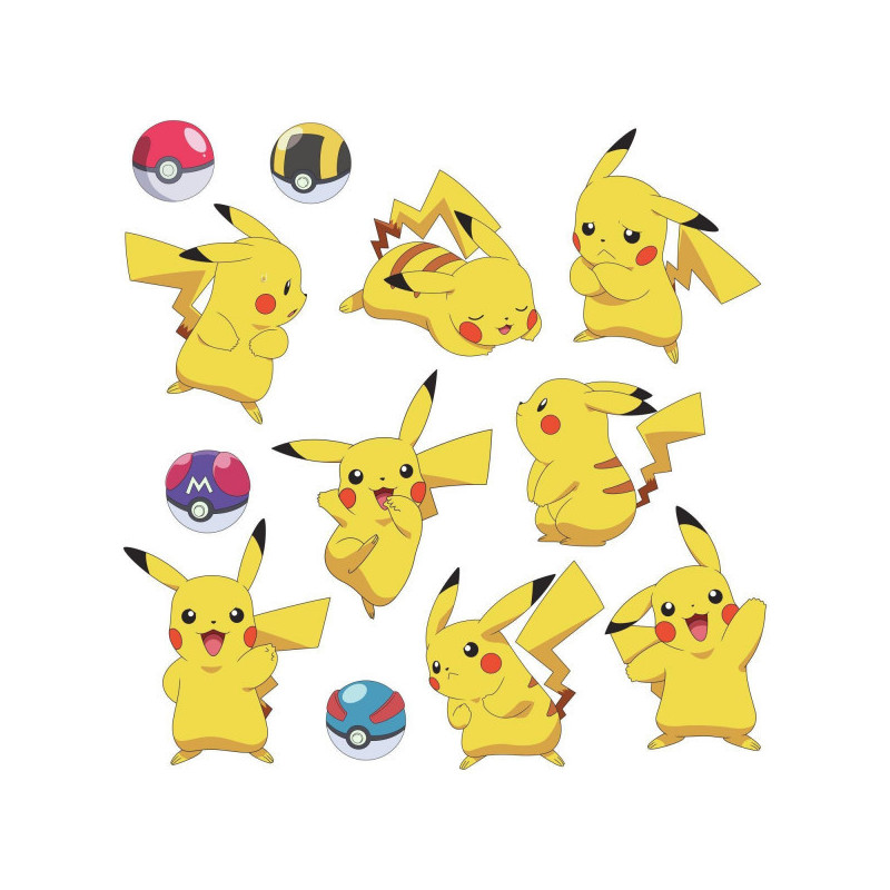 Pack 8en1 Lit Junior Pikachu Pokemon Matelas + Oreiller + Couette + Taie+  Housse de couette +Drap housse