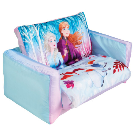 Ensemble de jeté et coussin 2 pièces de la Reine des neiges de Disney