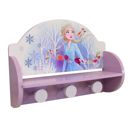 étagère porte-manteaux violette Elsa Reine des Neiges 2 Disney