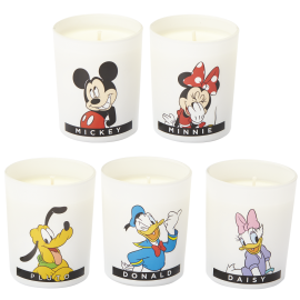 coffret 5 bougies parfumées Disney Mickey Minnie Pluto Donald Daisy