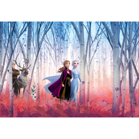 Papier peint photo la reine des neiges 2 Anna Elsa et ses amis dans la forêt Disney