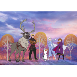 papier peint intissé la reine des neiges 2 Disney forêt d'automne