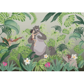 papier peint intissé Disney Le livre de la jungle Mowgli et Baloo jungle