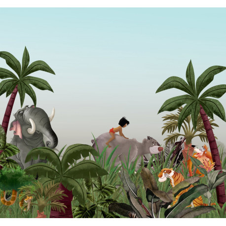 papier peint intissé Disney Le livre de la jungle Mowgli et Baloo
