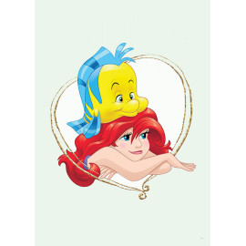 poster Disney la petite sirène Ariel et polochon portrait