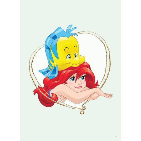 poster Disney la petite sirène Ariel et polochon portrait