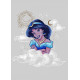 poster Disney Aladdin Jasmine portrait dans les nuages