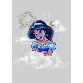 poster Disney Aladdin Jasmine portrait dans les nuages