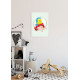 poster Disney la petite sirène Ariel et polochon portrait cadre blanc chambre d'enfant