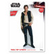 Han Solo détail des 9 Figurine en carton à poser Star Wars personnages Hauteur 28 CM
