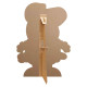 Mini Figurine en carton Peppa Pig déguisée en poule de Paques H 82 cm vue de dos