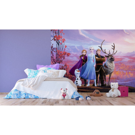 Papier peint intissé Disney La Reine des Neiges 2 modèle dans la forêt