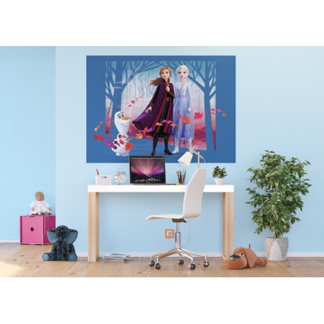 Poster intissé Disney La Reine des Neiges 2 modèle vent d'automne vue chambre