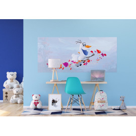 Poster intissé Disney La Reine des Neiges 2 modèle Olaf vole vue chambre