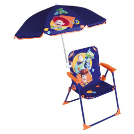 Chaise pliante enfant avec parasol modèle Toy Story de Disney