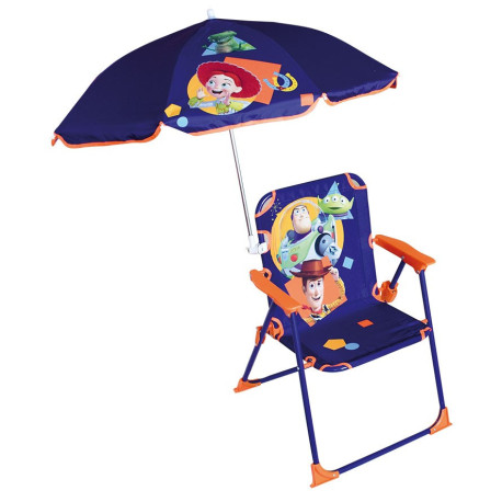 Chaise pliante enfant avec parasol modèle Toy Story de Disney