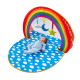tapis d'éveil et piscine à balles pour bébé modèle arc-en-ciel avec bébé