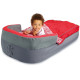 lit gonflable bébé gris avec duvet rouge vue arrière Ready Bed