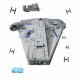 Sticker géant Star Wars de Disney - modèle vaisseau spatial Faucon Millenium