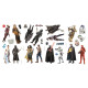 Stickers Star Wars de Disney - modèle L'Ascension de Skywalker avec Rey Poe Finn et Kylo Ren planche stickers