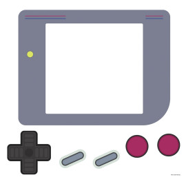 Stickers Nintendo modèle Game Boy Tableau blanc planche de stickers