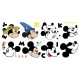 Stickes Disney Mickey Mouse modèle anniversaire 90 ans de Mickey planche