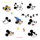 Stickes Disney Mickey Mouse modèle anniversaire 90 ans de Mickey exemple de planche